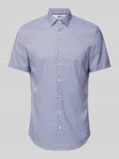 Jake*s Slim Fit Business-Hemd mit Allover-Muster in Rosa, Größe 37/38