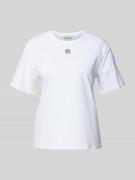 MSCH Copenhagen T-Shirt mit Label-Print Modell 'Melea' in Offwhite, Gr...