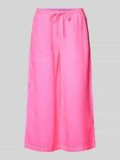 Emily Van den Bergh Wide Leg Leinenhose mit Tunnelzug in Neon Pink, Gr...