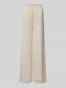 s.Oliver RED LABEL Wide Leg Stoffhose mit Effektgarn in Beige, Größe 3...