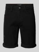 Blend Slim Fit Jeansshorts im 5-Pocket-Design in Black, Größe M