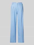 mbyM Wide Leg Leinenhose mit Bundfalten Modell 'Cristiana' in Hellblau...