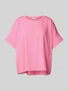 Tom Tailor T-Shirt mit Streifenmuster in Pink, Größe XXXL