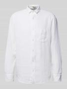 Gant Regular Fit Leinenhemd mit Brusttasche in Weiss, Größe S