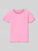Tom Tailor T-Shirt mit Label-Stitching in Pink, Größe 92