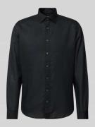 Jake*s Slim Fit Business-Hemd mit Kentkragen in Black, Größe S