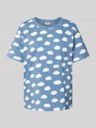 Jake*s Casual Pyjama-Oberteil mit Allover-Motiv-Print in Bleu, Größe X...