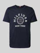 Tommy Hilfiger T-Shirt mit Label-Print in Marine, Größe S