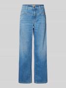 Cambio Wide Leg Jeans mit verkürztem Schnitt Modell 'AIMEE' in Blau, G...