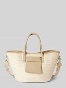 Loevenich Handtasche in Two-Tone-Machart mit Schulterriemen in Stein, ...