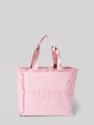 HUGO Handtasche mit Label-Stitching Modell 'Becky' in Pink, Größe 1