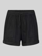 TOM TAILOR DENIM Shorts mit elastischem Bund in Black, Größe S