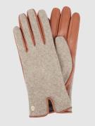 Roeckl Handschuhe mit Kontrastbesatz in Cognac, Größe 6,5