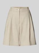 s.Oliver BLACK LABEL Wide Leg Bermudas mit Bundfalten in Beige, Größe ...