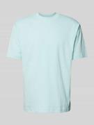 JAKE*S STUDIO MEN T-Shirt mit Rundhalsausschnitt in Aqua, Größe S