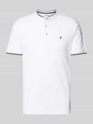 Jack & Jones Poloshirt mit Label-Stitching Modell 'PAULOS' in Weiss, G...