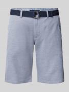 Christian Berg Men Regular Fit Bermudas mit Stoffgürtel in Jeansblau, ...