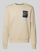 CK Calvin Klein Sweatshirt mit Label-Print Modell 'OVERLAY BOX' in Hel...