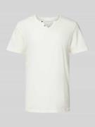 Jack & Jones T-Shirt mit V-Ausschnitt Modell 'SPLIT' in Weiss, Größe S