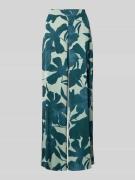 V by Vera Mont Wide Leg Stoffhose mit Allover-Print in Dunkelgruen, Gr...