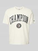 CHAMPION T-Shirt mit Label-Print Modell 'Bookstore' in Offwhite, Größe...