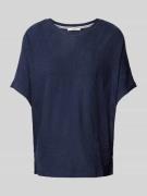 Brax T-Shirt mit floralem Muster in Marine, Größe 34