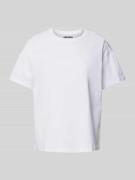 Review T-Shirt mit überschnittenen Schultern in Weiss, Größe XS
