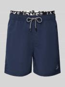 Jack & Jones Badehose mit elastischem Bund Modell 'FIJI' in Dunkelblau...