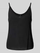 Vero Moda Top mit Rundhalsausschnitt Modell 'KATJA' in Black, Größe XS