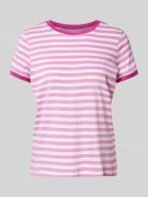 Jake*s Casual T-Shirt mit Rundhalsausschnitt in Pink, Größe M