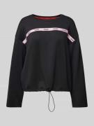 HUGO Oversized Sweatshirt mit Tunnelzug Modell 'DALIA' in Black, Größe...