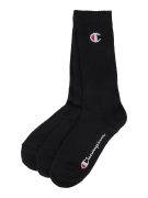 CHAMPION Socken mit Label-Detail im 3er-Pack Modell 'Crew Socks' in Bl...