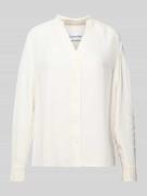 Calvin Klein Womenswear Bluse mit durchgehender Knopfleiste in Offwhit...