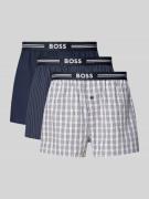 BOSS Boxershorts mit elastischem Label-Bund im 3er-Pack in Hellblau, G...