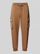 BOSS Regular Fit Sweatpants mit Cargotaschen Modell 'Larsen' in Beige,...