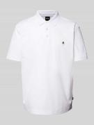 BOSS Slim Fit Poloshirt mit Label-Patch Modell 'Parris' in Weiss, Größ...