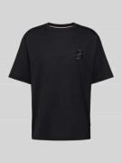 BOSS T-Shirt mit Label-Stitching Modell 'Tames' in Black, Größe L