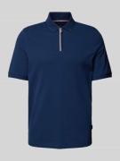 bugatti Poloshirt mit Polokragen in Marine, Größe L