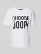 JOOP! T-Shirt mit Logo-Print in Weiss, Größe 34