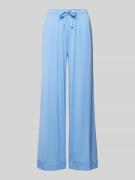 TOMMY HILFIGER Wide Leg Pyjama-Hose mit Tunnelzug in Blau, Größe L