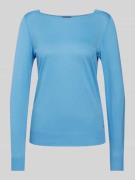 Windsor Longsleeve mit U-Boot-Ausschnitt in Hellblau, Größe 38