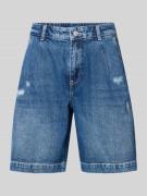 MAC Regular Fit Jeansshorts im Used-Look in Dunkelblau, Größe 34