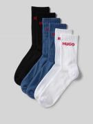 HUGO Socken mit Label-Print Modell 'RIB LOGO' im 6er-Pack in Weiss, Gr...