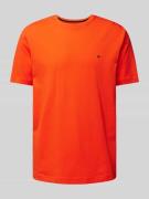 Fynch-Hatton T-Shirt mit Logo-Stitching in Orange, Größe XL