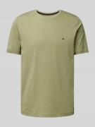 Fynch-Hatton T-Shirt mit Logo-Stitching in Khaki, Größe 3XL