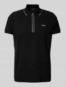 BOSS Green Regular Fit Poloshirt mit Strukturmuster Modell 'Philix' in...