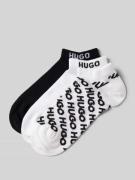 HUGO Sneakersocken mit Label-Print im 3er-Pack in Black, Größe 35-38