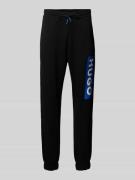 Hugo Blue Regular Fit Sweatpants mit Label-Print Modell 'Nuram' in Bla...