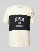 CHAMPION T-Shirt mit Colour-Blocking-Design in Hellgrau, Größe XL