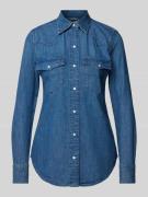 Lauren Ralph Lauren Jeansbluse mit durchgehender Druckknopfleiste Mode...